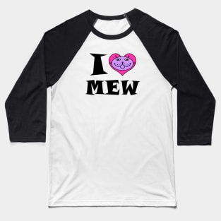 I HEART Cat - PURPLE KITTY Baseball T-Shirt